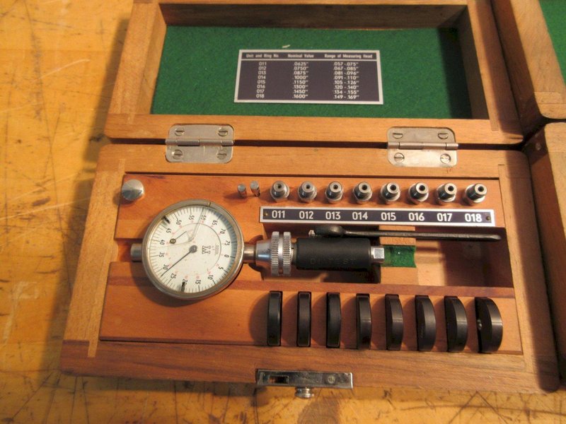 Diatest Small Hole Dial Bore Guage Sets (2) .0625"-.375" in Wooden Cases- Auction Item