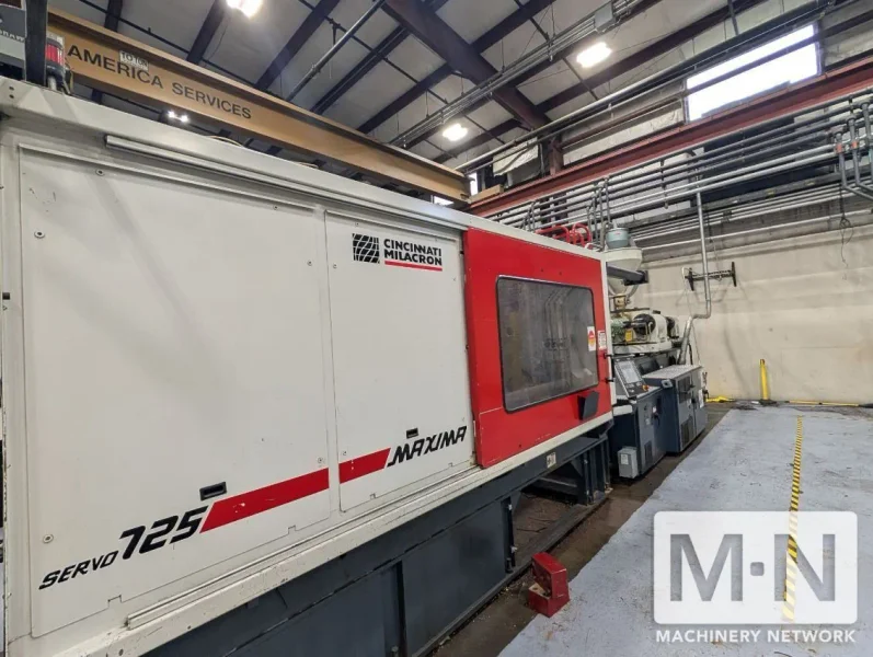 725 TON 140 OZ CINCINNATI MILACRON MODEL MS725 INJECTION MOLDING MACHINE MFG 2015 (2) AVAILABLE