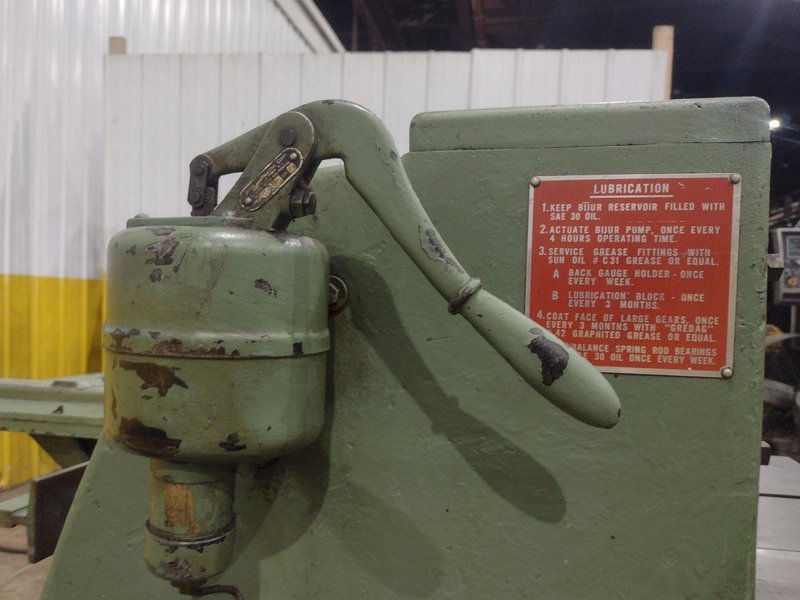 4' X  12 GAUGE PEXTO MODEL #12-U-4K MECHANICAL POWER SHEAR: YOBRO #25664