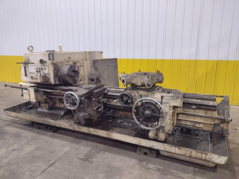 #2A WARNER &amp; SWASEY MODEL #M-3470 TURRET LATHE WITH CROSS SLIDING TURRET, " HOLE: YOBRO #24548