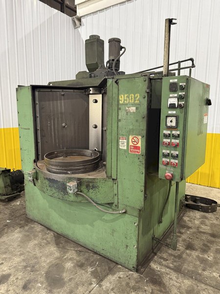 4 STATION X 20 HP -72&quot; X 40&quot; BRONCO SHOT BLAST ROTARY TABLE PART BLASTIN MACHINE: STOCK #23778