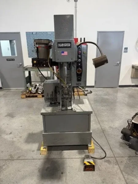 HAEGER HP6-B  6 Ton Hydraulic Insertion Press &amp; Autofeed Bowl USA #7306