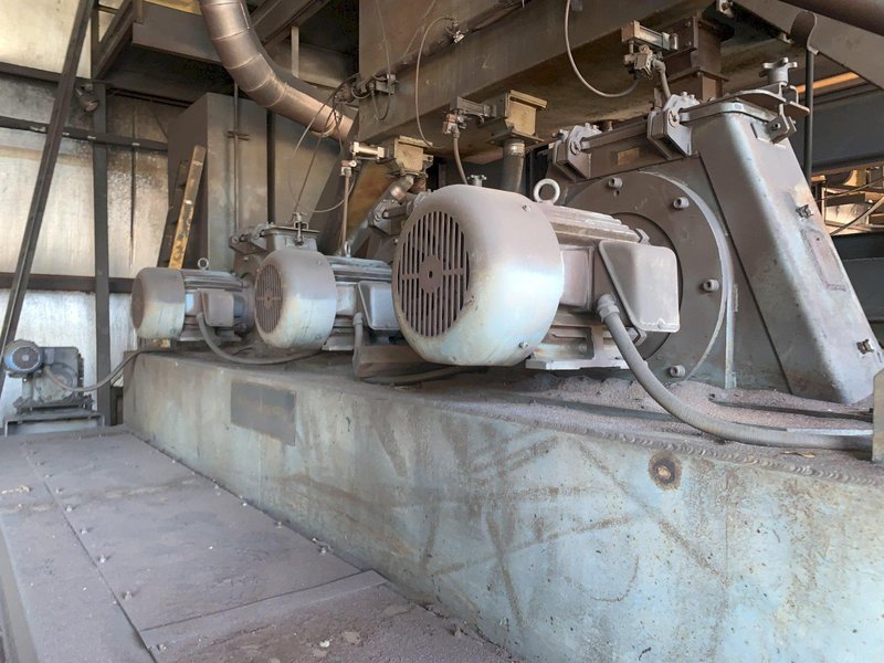 162&quot; WIDE X 6 WHEEL PANGBORN SHOT ROTOBLAST MODEL #ES-1923 TOP &amp; BOTTOM PLATE BLAST CLEANING SYSTEM: STOCK #13319