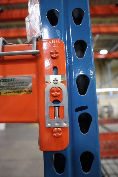 Pallet Racking (2) Bays Back-to-Back: (14) 14'H x 42" Uprights, Teardrop Style, (41) 8' Shelves, Wire Decking - NO CONTENTS- Auction Item