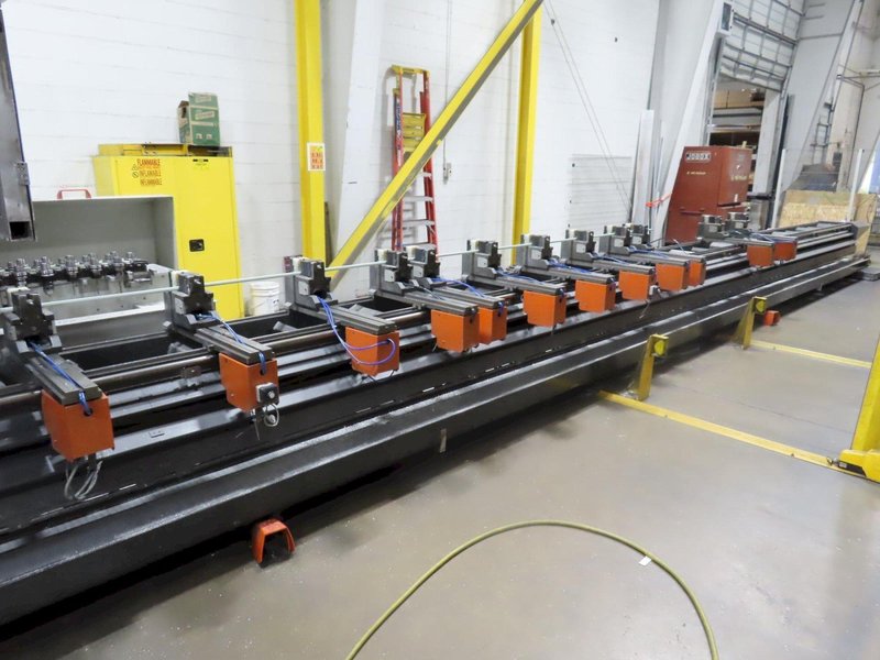 Elumatec SBZ 5-axis CNC Profile Machining Center, 5-Axis CNC Control, 10.3M / 33.8' X-Axis Travel, 20-ATC, 500mm Blade, 24,000 RPM