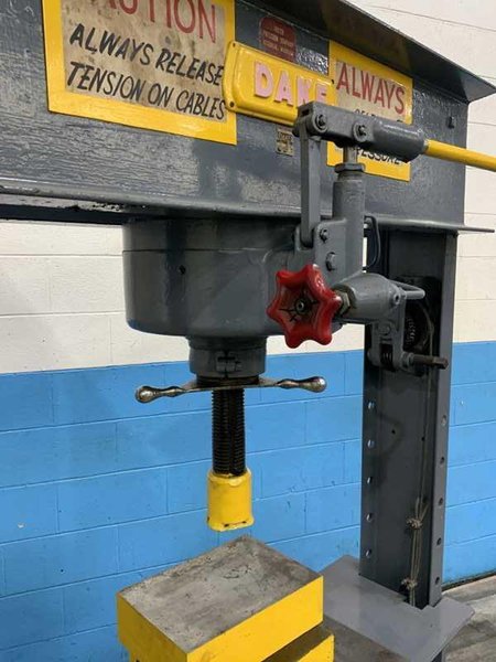 75 TON DAKE MODEL 75H 75-TON H-FRAME HYDRAULIC SHOP PRESS: STOCK # 4149