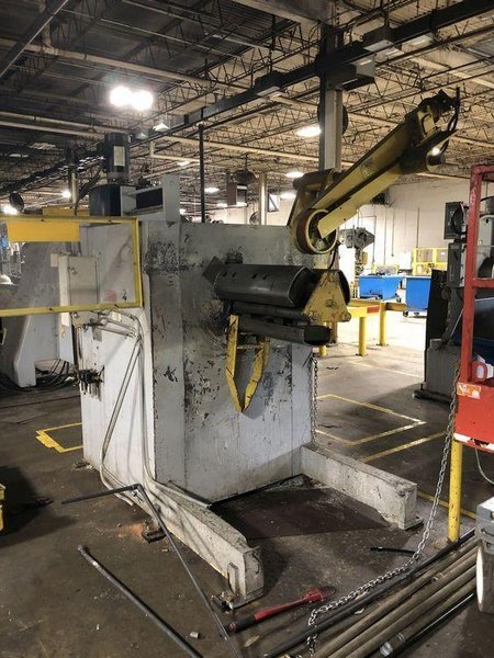 10000 LB RED BUD UNCOILER WITH HOLD DOWN ARM