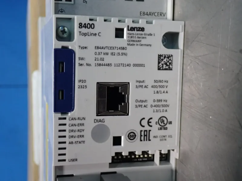 LENZE INVERTER DRIVE 8400 FREQUENCY INVERTER  -  E84AVTCE3714SB0-ERXXX