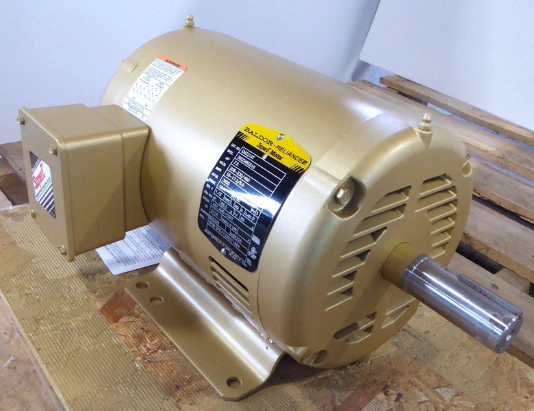 7-1/2 HP Baldor Motor, 184T, 3450 RPM, 3 Phase, New In Box