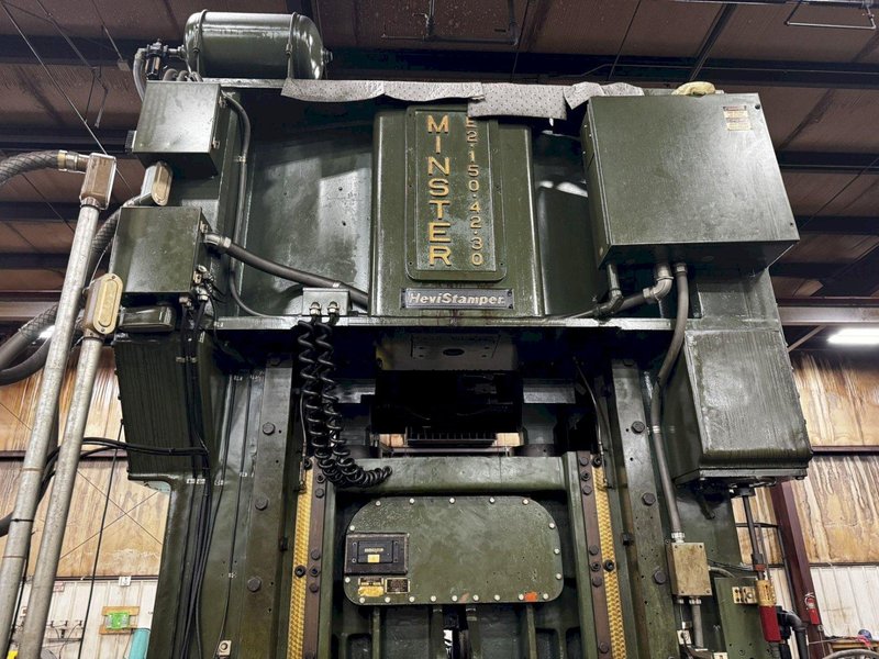 150 TON MINSTER E2-150-42-30 HEVI-STAMPER STRAIGHT SIDE PRESS. STOCK # 0882825