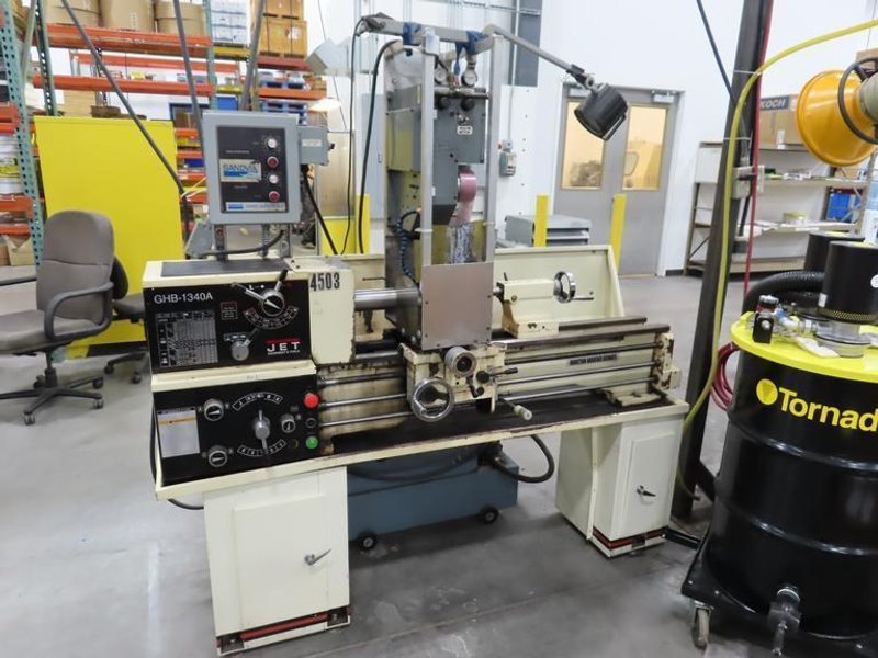 Jet GHB-1340A 13" x 40" Engine Lathe with Sandvik Oscillation Drive For Polishing and Prab PFA-20 Paper Filtration- Auction Item