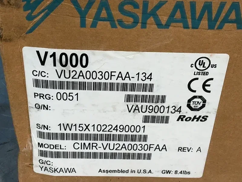 Yaskawa Ac Drive / Variable Frequency Drive  -  Cimr-vu2a0030faa