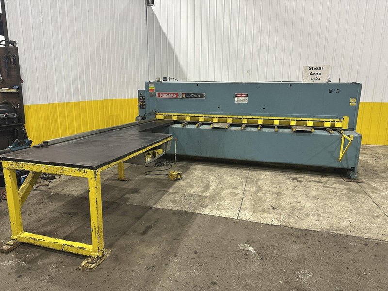 12&#039; X 1/4&quot; NIAGARA MODEL #SP-12-1/4 HYDRAULIC SHEAR: STOCK #22385