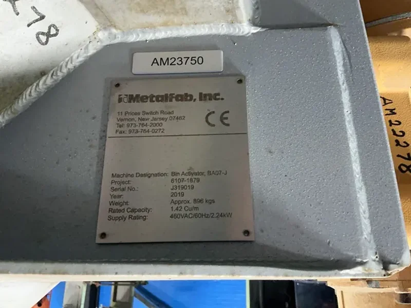 METALFAB, INC 1.42 CU/M BIN ACTIVATOR  -  BA07-J