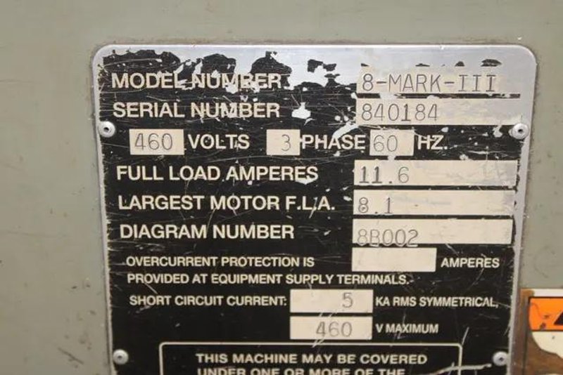 18" X 22" MARVEL MODEL #SERIES 8 MARK-III VERTICAL BANDSAW: YOBRO #25797