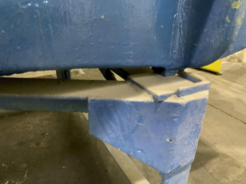 48" X 98" X 1 3/8" THICK CAST IRON SURFACE PLATE WITH STEEL STAND: STOCK #80808