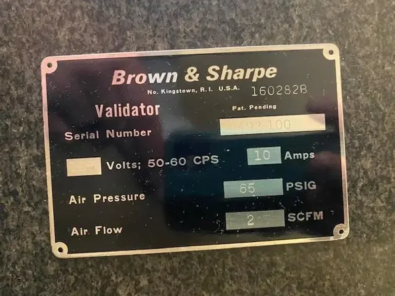 1993 BROWN &amp; SHARPE VALIDATOR 9-12-9 | Coordinate Measuring Machines