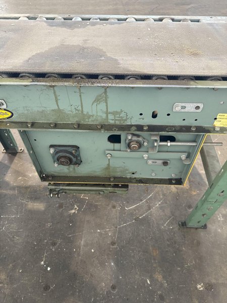 18" WIDE X 48"/60" LONG HYTROL POWERED BELT CONVEYORS. STOCK # 0640023.