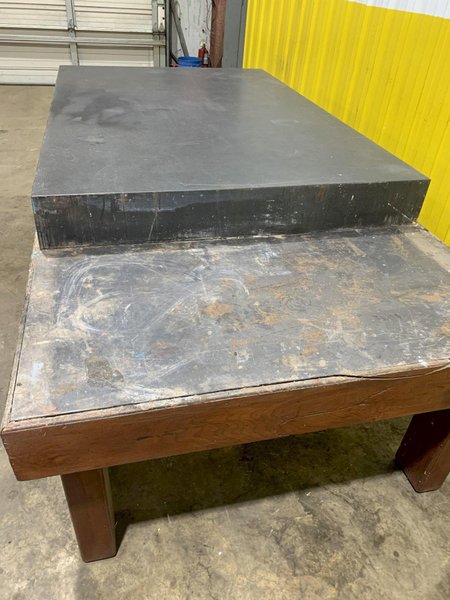 6&#039; X 4&#039; X 6&quot; BLACK GRANITE PRECISION LAYOUT SURFACE PLATE WITH STAND: STOCK 16237