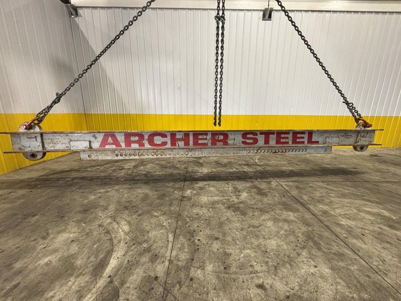 25 TON X 22’ LONG ARCHER STEEL SPREADER BAR / LIFTING BEAM: STOCK #22977