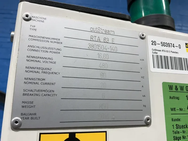Cutstream 6 Ka  Planetary Cutter - Rta 63 E