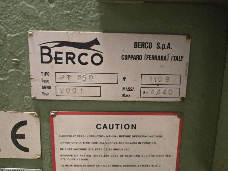 2001 BERCO PT250 TRACK PRESS WITH WTC ELECTRIC IMPACT WRENCH &amp; CONVEYOR: YOBRO #24374