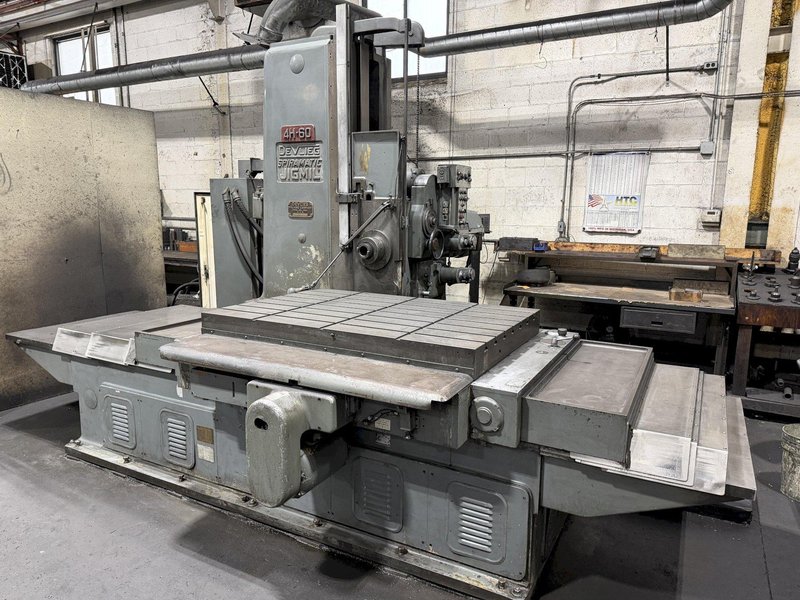 4" DEVLIEG 4H-60 SPIRAMATIC HORIZONTAL BORING MILL. STOCK # 0220326