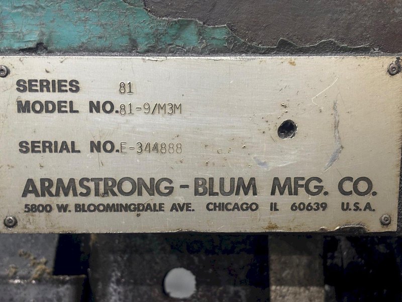 18” X 20” MARVEL MODEL #81-9/M3M SEMI-AUTO MITRE HEAD VERTICAL BAND SAW: STOCK #23008