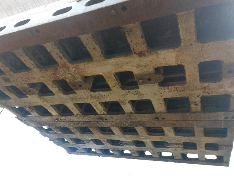 96&quot; X 96&quot; X 12&quot; THICK T-SLOTTED FLOOR PLATE LAYOUT TABLE:  STOCK #13575