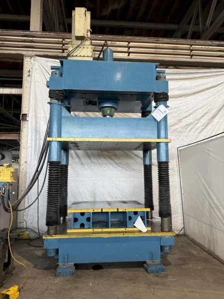100 TON DAKE MOEL #18-255 4-POST HYDRAULIC SPOTTING TRYOUT PRESS: YOBRO #24169