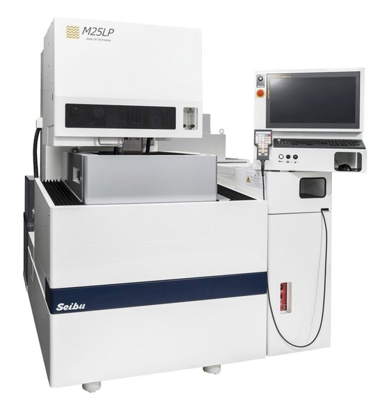 Seibu M25LP &quot;Ultra Precision&quot; Wire EDM, (Oil Type), +/-1um Pitch Cutting Accuracy,  X, Y, Z axis travel: 9.8” x 9.8” x 7.9”, Wire diameter: ..002” - .008” (.002:option);  Seibu Smart NC Control +more