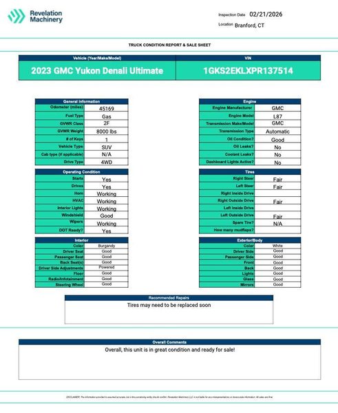 2023 GMC Yukon Denali Ultimate – 6.2L V8 | 4WD