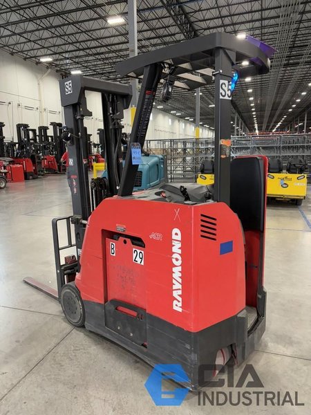 2021 - 3,000 LB. RAYMOND MODEL 415-C30TF STAND-UP ELECTRIC FORKLIFT