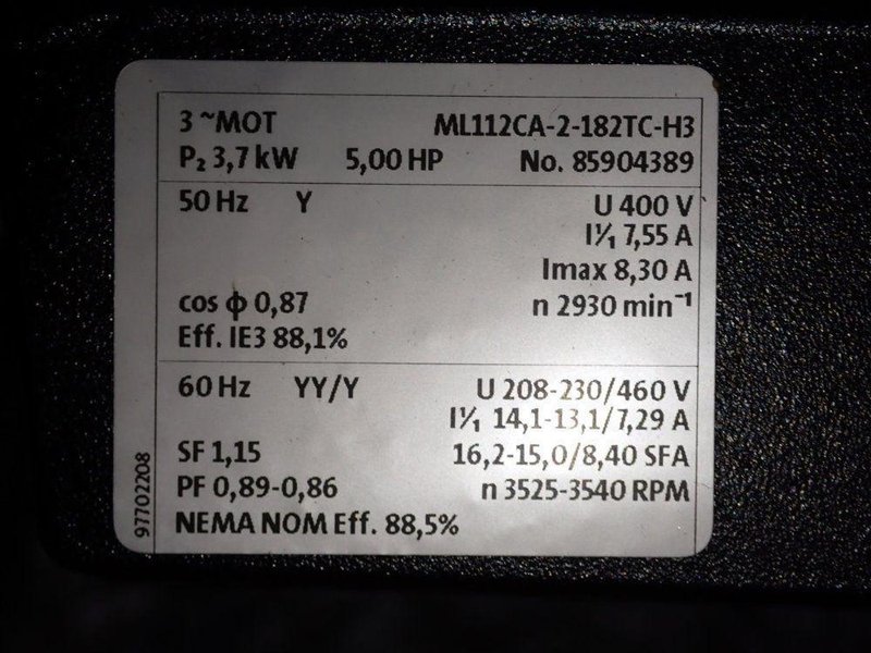 GRUNDFOS MULTI STAGE PUMP  -  MTR20-5/2 A-WB-A-HUUV