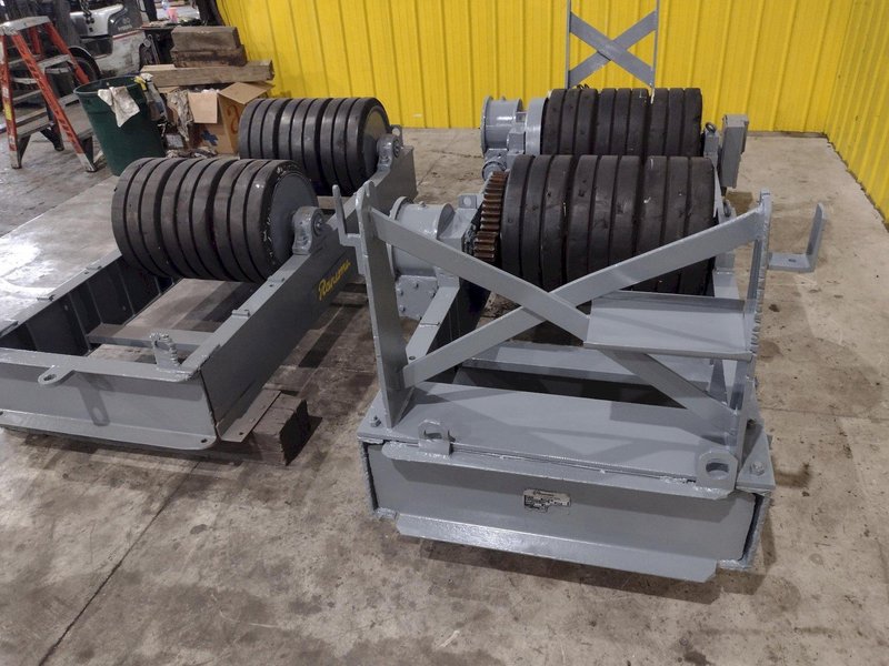 120 TON (240,000 LBS) RANSOME PANDJIRIS POWERED TANK TURNING ROLLS, POWER &amp; IDLER: STOCK #23143