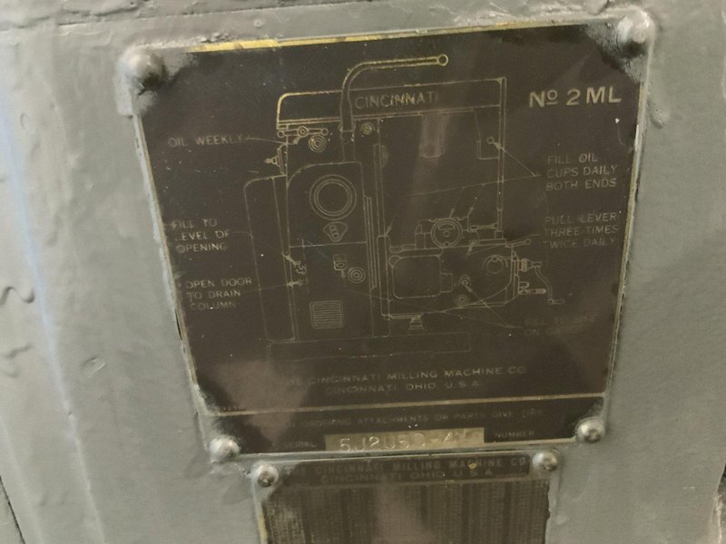 #2 CINCINNATI HORIZONTAL MILL: STOCK #80824
