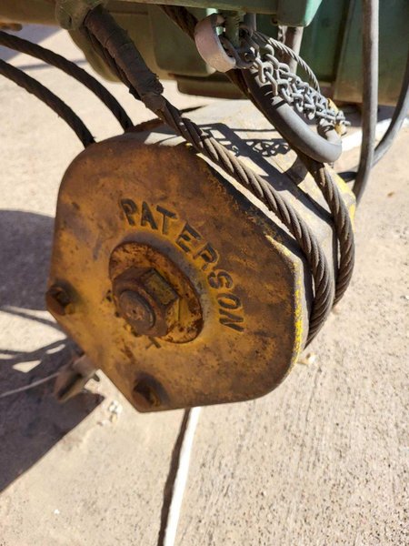 10,000 LBS (5 TON) PATTERSON POWERED CABLE HOIST: STOCK #22969