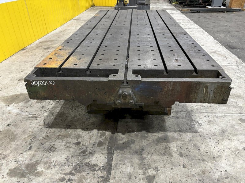 6&#039; X 14&#039;6&quot; HEAVY DUTY T-SLOTTED LAYOUT TABLE ON RAISED BASE: STOCK #21788