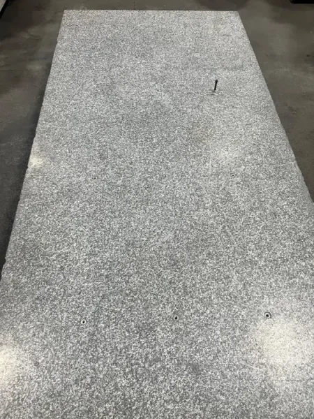 USED 8' X 4' X 14" GRANITE SURFACE PLATE WITH DRILLED AND TAPPED HOLES
