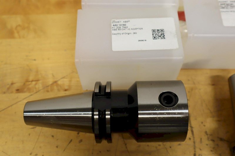 Komet A52 10160 CAT40 ABS63 Modular Tool Holders (3pcs) with Assorted ABS Adapters ***All New in Packages***- Auction Item