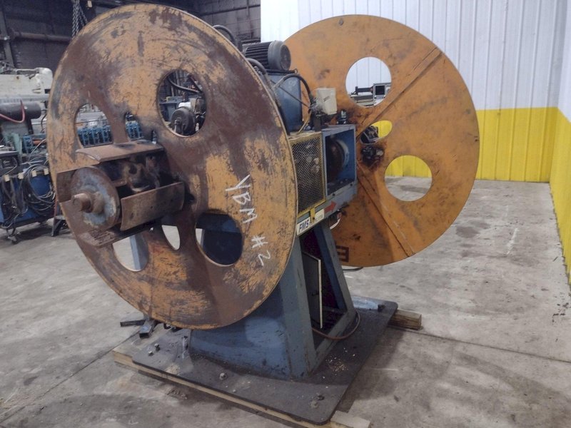 10,000 LBS FMS (FREEDOM MILL SYSTEMS) MODEL #UCD-550 DOUBLE END UNCOILER / COIL REEL: YOBRO #24900