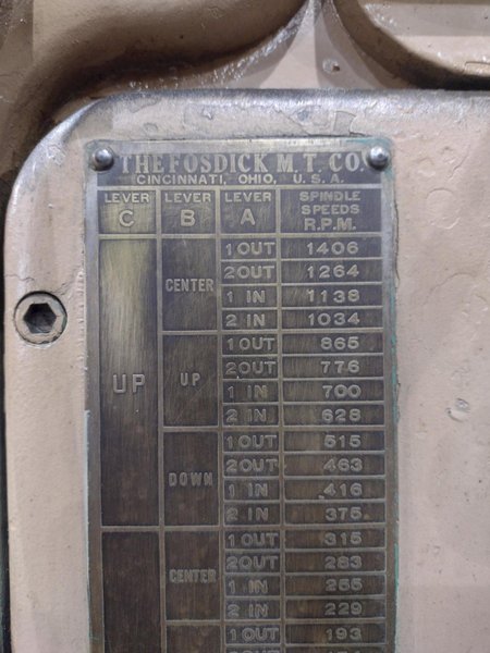 5&#039; x 15&quot; FOSDICK MODEL ECONOMAX RADIAL ARM DRILL: STOCK #21792