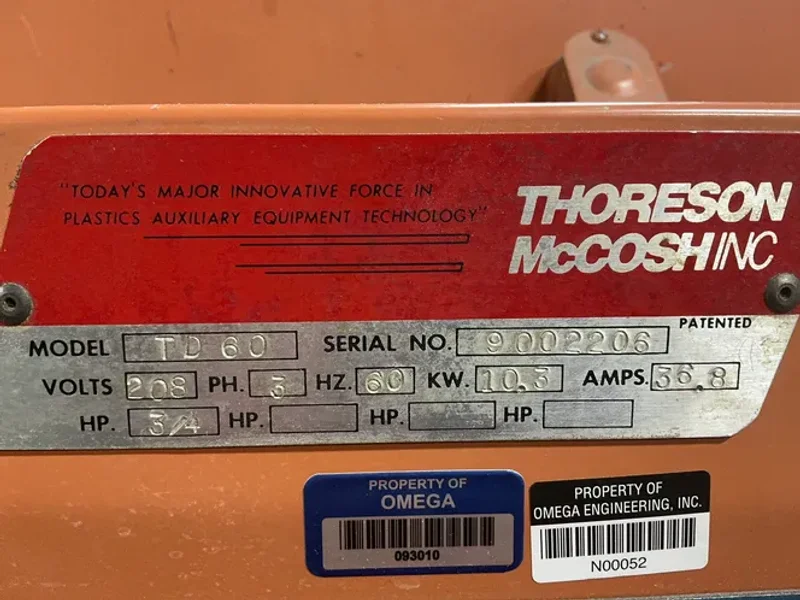 TD 600 - Plastics Machinery, Parts, Tooling &amp; Accessories