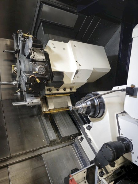 Hwacheon HI-TECH 230BL-YSMC CNC Turning Center, 3500 RPM, Live Tooling, 3-Jaw Chuck, 12 Pos. Turret, Fanuc, Imeca Bar Feeder, New 2021