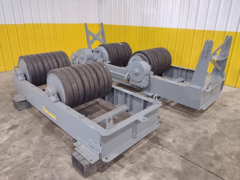 120 TON (240,000 LBS) RANSOME PANDJIRIS POWERED TANK TURNING ROLLS, POWER &amp; IDLER: STOCK #23143