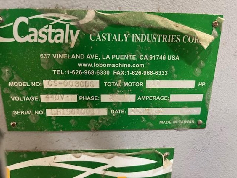 CASTALY 3 PHASE WOOD SHAPER STOCK # 3824