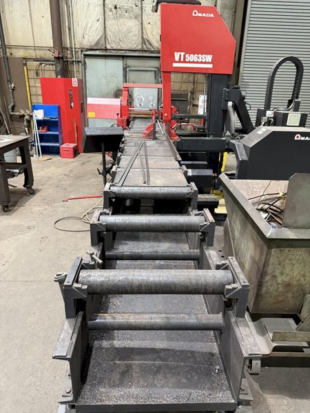 20” X 24” AMADA VT-5063SW CNC VERTICAL TILT-FRAME BANDSAW W/ 96” AUTO FEED SYSTEM. (NEW IN 2025) STOCK #1218725
