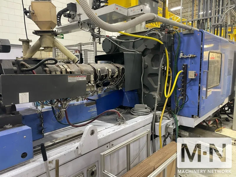 385 TON 23.2 OZ JSW MODEL J385ELII ELECTRIC INJECTION MOLDING MACHINE MFG 2005