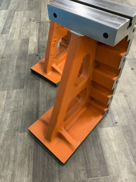PAIR OF 24" X 10-3/4 G &amp; L  T SLOTTED  ANGLE PLATES: STOCK #81136