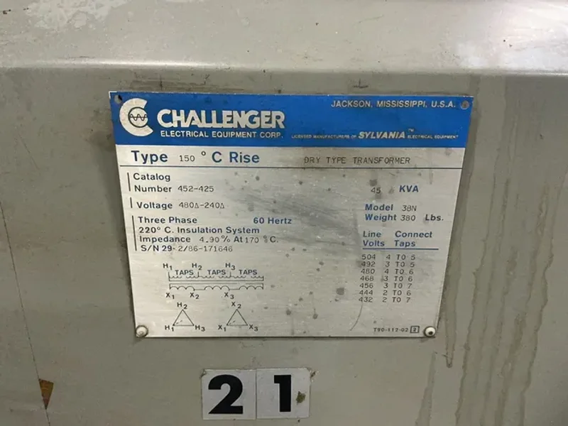Challenger 45 Kva Transformer - 452-425